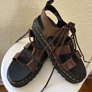 NWOT Dr. Martens Nartilla Lace Up Leather Gladiator Sandal